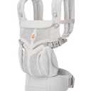 Ergobaby Omni Classic Baby Carrier for Newborn to Toddlers 0-48 Months (7-45 lbs) - 4-Position Breathable Mesh Baby Carrier with Ergonomic Support - Pearl Grey