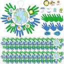 36 Sets 7 Days of Creation Handprint Craft Kit Sunday School Crafts Religious Bible Christian DIY Art Catholic Bulk Religious Gift Decorations for Sunday School VBS Activities Christian Party Favor
