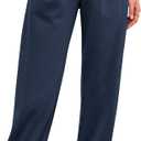 BTFBM Women's Pants Spring Fall 2026 Casual High Waist Trousers Tapered Slacks Pockets Dressy Business Work Outfits (X-Large, Dark Blue)