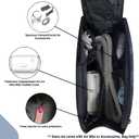 40Winkz Travel CPAP Carrying Bag Fit For ResMed AirMini, Portable CPAP Equipment Bag and Supplies Storage Bag with Shoulder Strap, Organizer Carrying Case with Luggage Strap (Black Leopard)