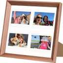 CAIYOULE for Polaroid Picture Frame for i-Type/600/OneStep+/Now/Instant Wide 400/300/210 Photo Camera Film for 3.4 x 4.3 Inch 4 Photos Display Frame -Brown