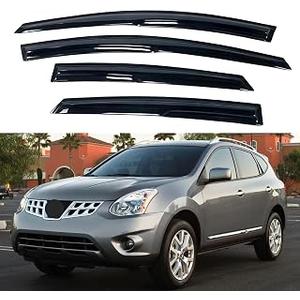 IG Window Visor for Nissan Rogue 2009-2013 & Rogue Select 2014-2015, Rain Guard Tape-On Side Vent Window Deflector Mugen Style, 2009 2010 2011 2012 2013 2014 2015 (SL Model 14-15 Only)