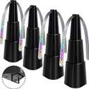 Fly Fans for Tables,Food Indoor Outside,4 Pack Portable Outdoor Picnic Fan,Batteries Powered Table Restaurant, Party, Home,Outdoor Dinner(Black)
