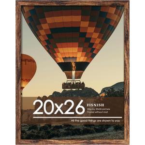 20x26 Picture Frame, Classic Brown 20 x 26 Poster Frame for Horizontal or Vertical Wall Mounting, 1 Pack
