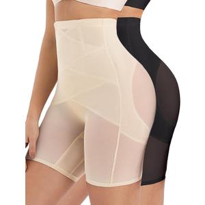 2 PCS Women's Shapewear Control Panties Tummy Control Underwear Butt Lifting Shapewear Girdle for Women (Large)