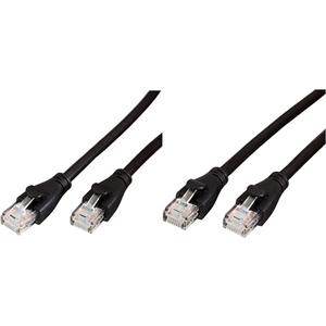Amazon Basics RJ45 Cat-6 Ethernet Patch Internet Cable - 10 Foot (3 Meters), Black & RJ45 Cat-6 Ethernet Patch Internet Cable - 3 Foot (0.9 Meters)