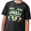 Blue 84 NBA Unisex Kids NBA Officially Licensed Youth Tri-Blend T-Shirt Basketball Team Color (Black, M)