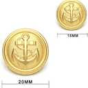 11 Pcs Gold Metal Blazer& Suit Buttons Set -Premium Sewing Buttons for Coat Jacket