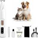 Dog Paw Trimmer with LED Light, Ultra-Quiet Pet Hair Clippers for Small Areas, Cordless Dog Grooming Kit for Paws, Eyes, Ears & Rump, Low Noise Rechargeable Shaver for Anxious Dogs & Cats
