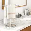 Hand Towel Holder, Stainless Steel Countertop Towel Stand for Bathroom, S-Shape Free Standing Towel Rack Bar Holds 2 Towels for Kitchen, Brushed Nickel