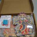 Wooden Maze Toys,1Pack Maze Puzzle Game Montessori Labyrinth STEM Activity Puzzle Fine Motor Skill for 3 4 5 and 6 Year Old (Monkey)