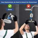 2-In-1 Filtered Shower Head Combo, HOPOPRO High Output Shower Filter Combo with 3X Powerful Filtration for Hard Water to Remove Chlorine and Other Harmful Substances for A Healthy Shower