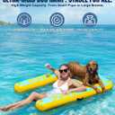Inflatable Dog Water Ramp, 60"x 40" Extra Large Boat Ramp Floating Dock for Pool Dock Lake Boat, Non-Slip EVA Floating Platform Swimming Float Ladder Steps Pup Plank Pool Ramps for Dogs Up to 240 lbs