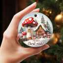 4 x Christmas Ornaments 2025 - Cute Mushroom Christmas Ornaments for Tree Car Decor, Gifts for Mushroom Lovers, Gift Exchange Ideas, Nature Lover Gifts for Forest Enthusiasts