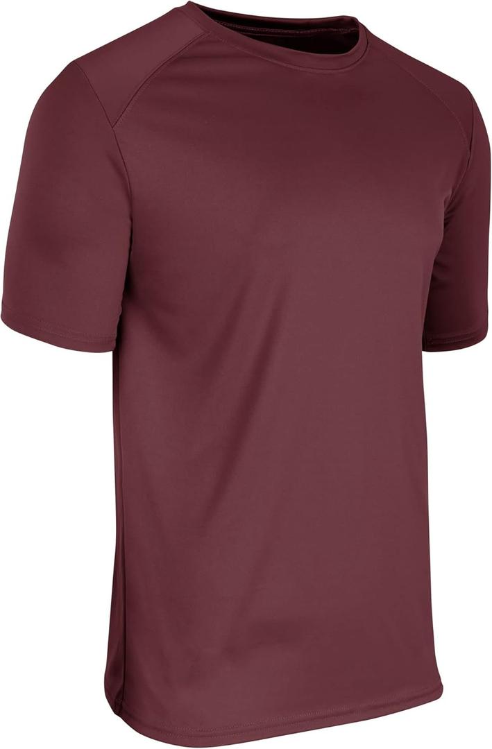 Champro Mens Leader Crew Neck Men's Athletic T-Shirt (X-Large, Maroon)