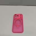 CANSHN 360 Spin Magnetic Stand for iPhone 17 Pro Case with Camera Control [Full Camera Protection] [Compatible with Magsafe] Translucent Matte Shockproof Protective Phone Cover 6.3" - Hot Pink
