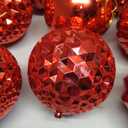 Extra Large Size Outdoor Christmas Ornaments, Oversized Huge Big Shatterproof Xmas Christmas Plastic Balls for Outside Lawn Yard Tree Hanging Decorations (4"/100mm, Red, 12 Packs)