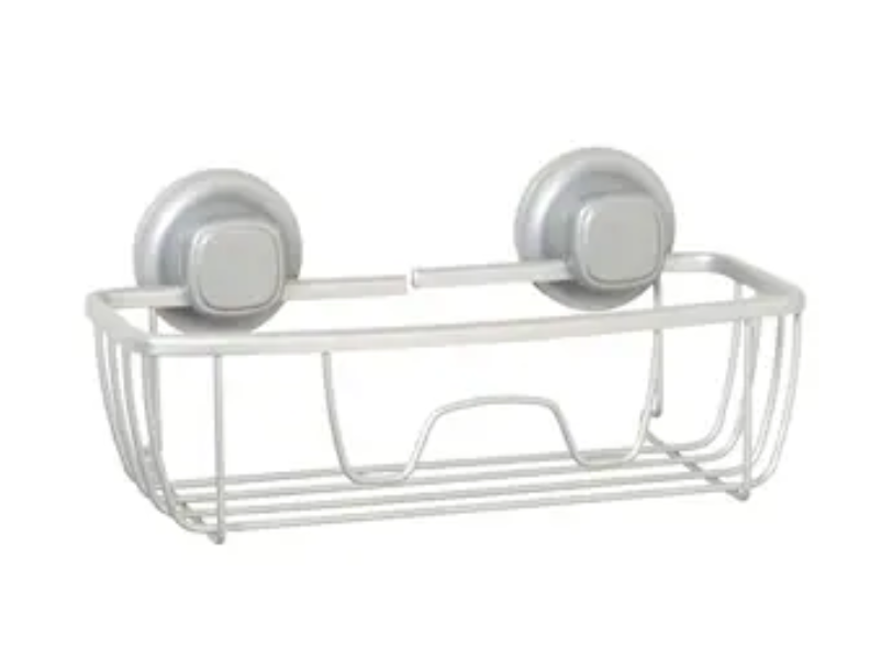 Style Selections Satin Nickel Aluminum Hanging Shower Caddy 10.26-in x 5.11-in x 3.06-in