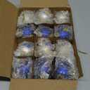 12pcs Glass Ball Ornaments, Star of David Hanukkah Ornament Balls, White and Blue Jewish Menorah Decorations for Tree (12 pcs)