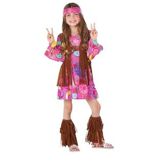 Morph Kids Hippie Vest Costume Girls Hippie Dress Costume 70s Costume Kids 70s Disco Hippie Costume Dress Outfit For Girls Halloween Costumes M
