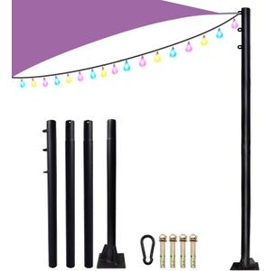 Shade Sail Poles, 9 FT Outdoor Sun Shade Sail Pole Awning Canopy Outdoor Heavy Duty Poles for Sun Shades Deck Patio Backyard(1Pack)