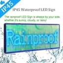 P10 Programmable Indoor/Outdoor LED Sign,39x14 Inch WiFi Controlled Digital Sign,Full Color High Brightness Scrolling Message Electronic Display,for Business Advertising