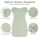 Swaddles for Newborns Swaddle 0-3 Months Sleep Sack Arms Up Swaddle 0-3 Months Transition Swaddle, 2-Pack Baby Swaddles for Boy Girl with Arms In/Out 2-Way Zipper 100% Cotton 0.8 Tog (Small 5-14lbs)