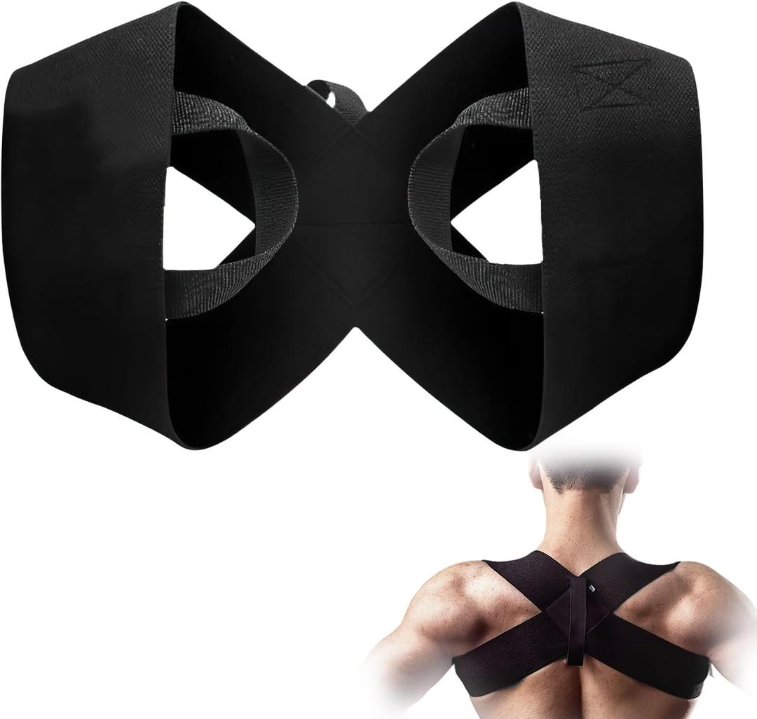 Fitness Shoulder Straps,Shoulder Straps for Assist Posture Correction Fitness,Adjustable Unisex Shoulder Support,Posture Corrector for Hunchback, and Fitness Training (XL)