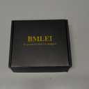 BMLEI Top Genuine Leather Steering Wheel Cover with Anti-Slip Design, Soft Padding, Universal 15 Inch Auto Car Steering Wheel Stitch on Wrap (black thread)