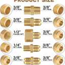 Upgraded 6 Feet High Pressure Braided Propane Hose Extension with Conversion Coupling 3/8" Flare to 1/2" Female NPT, 1/4" Male NPT, 3/8" Male Flare for BBQ Grill, Fire Pit, Heater