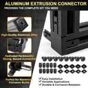 Konohan 20 Pcs 2020 Aluminum Extrusion Connector 3-Way End Corner Brackets, L-Shape Interior Corner Joints, T-Slot Nuts, Screws, Wrench, Extruded Hardware for 6mm Slot Aluminum Profile Frame Building