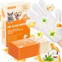 NEENCE Extra Thick Pet Glove Wipes for Dogs & Cats, Dog Washing Gloves Cleaning Deodorizing for Paws,Butt and Body, Cat Bathing Gloves Wipes Suitable for Daily Care and Travelling