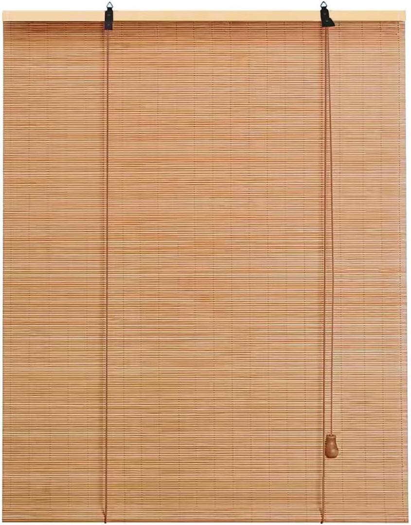 Bamboo Shades for Windows & Bamboo Blinds for Outdoor Patio,Custom Size, Privacy Protection, Easy Installation, Durable & Stylish Blinds for Living Room, Bedroom, Balcony (18 Wx36 L, Carbonized Color)