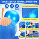 2 Set 17 Inch Herding Ball for Dogs, Dog Herding Ball with Oxford Cloth Cover Pump Tool Agility Training Equipment for Australian Shepherd, Cattle, Border Collie (Blue)