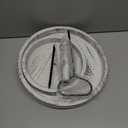 2-Tiered Round Wooden Tray Stand, Rustic Farmhouse Tiered Serving Tray for Home Decor Kitchen & Coffee Bar Centerpiece, Vintage White Wood 2-Tier Display Stand for Desserts, Cupcakes and More (White)