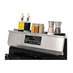 Simetro 30" Stainless Steel Stove Shelf, Spice Rack Organizer for Kitchen Stoves, No-Drill Over Stove Storage Rack, Space-Saving Kitchen Organizer