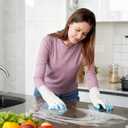 2 x Multi-Purpose Scrub Kitchen Sponges  12 Pack Dish Sponge, Dual-Sided Non-Scratch Microfiber & Metal Scrubber, Reusable Heavy Duty Sponges for Dishes, Pots, Glass, Sink, Stovetop & Bathroom (Silver)