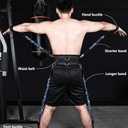 Boxing Resistance Bands Set for Speed and Agility, Workout Band Ankle Exercise Bands Legs Ankle Straps for Resistance Training Enhance Explosive Power (Black-200lbs)