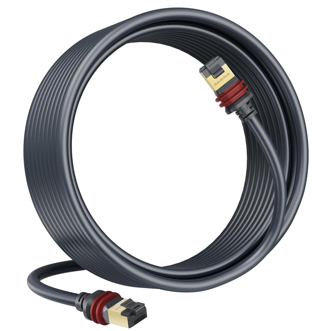 ByteWave Starlink Gen 3 Cable 82FT/25M, Starlink Cat 5e Ethernet Replacement Extension Cable [Special Plug Design, High-Speed Transmission] Starlink Mini/Gen 3 Accessories Waterproof (Gray)