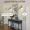 Battery-Operated Vintage Tulip Wall Sconce, RGBWCCT Rechargeable Bulb with 9 Colors, Tulip Smoke-Grey Glass and Brass Metal Frame, 90 Swivel Head, for Living Room Bedroom Hallway