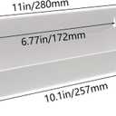 11" Kitchen Sink Front Tip-Out Accessory Trays with Mounting Screws, White, 2 Pack (Conventional Open Tray and Accessory Tray with Ring Holder and Soap Dish) Hinges are Not Included
