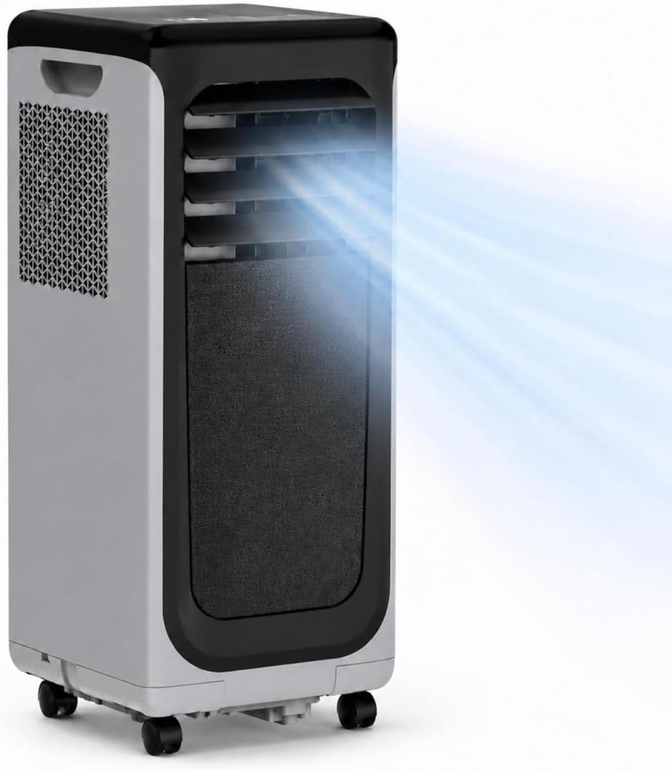 Coolblus Portable Air Conditioners 12000 BTU, Wi-Fi Smart Portable AC Unit for Room Up to 550 Sq.Ft, 3 in 1 Quiet AC with Cool/Dehumidify/Fan, Window Kit, Black-12000BTU-WIFI