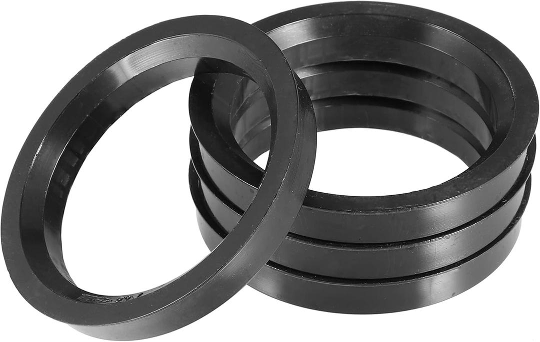 ACROPIX 70.1mm to 57.1mm Universal Car Hub Centric Rings Black - Pack of 4