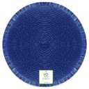 HDO 4 Pack Fringe Placemat Blue