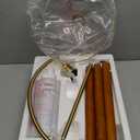 62.5" Wood Floor Lamp for Living Room Gold with Foot Switch Arc Standing Tall Lamps for Bedroom Mid Century Modern Corner Floor Lamps for Office Nursery Industrial Reading Light Room Lamp