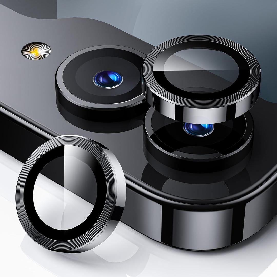 WSKEN for Z Flip 7 Camera Lens Protector Case Cover - Ultra HD Anti-Reflective Tempered Metal Glass Anti Scratch Rear Camera Screen Protector Film for Samsung Galaxy Z Flip 7 5G Accessories,Black