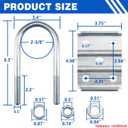 2Sets Trailer U Bolt Kits for 3500 lbs 2-3/8" Round Axle, 6-1/4" Long, 1/2 Diameter, Trailer Axle U-Bolt Leaf Spring U Bolts Kit for 3,500lbs