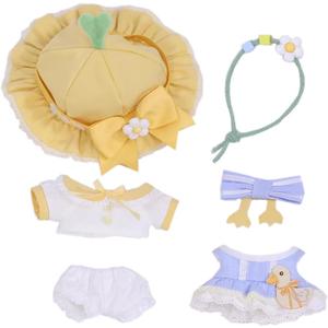 niannyyhouse 10cm 20cm Plush Doll Clothes Duck Suit Stuffed Animal Dressup (10cm)
