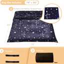 MAXYOYO Japanese Futon Mattress Floor Mattress Sleeping Pad Foldable Mat Roll Up Camping Cushion Floor Lounger Couches and Sofas Couch Topper, Moon and Star, King Size