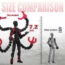 T13 Already Assembled Action Figure Accessories,T13 Multi-Jointed Movable,for Collectors Desktop Decorations t-13 Movability 3D Printed Toys (Black Red, 7.2inch)